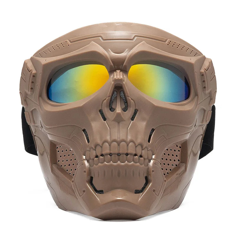 Cool Skull Horror Helmet Mask with Goggles for Off-Road Motorcycle Riding