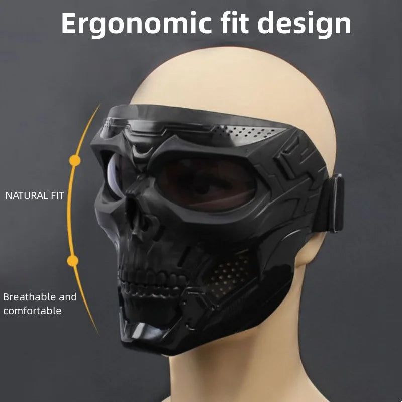 Cool Skull Horror Helmet Mask with Goggles for Off-Road Motorcycle Riding