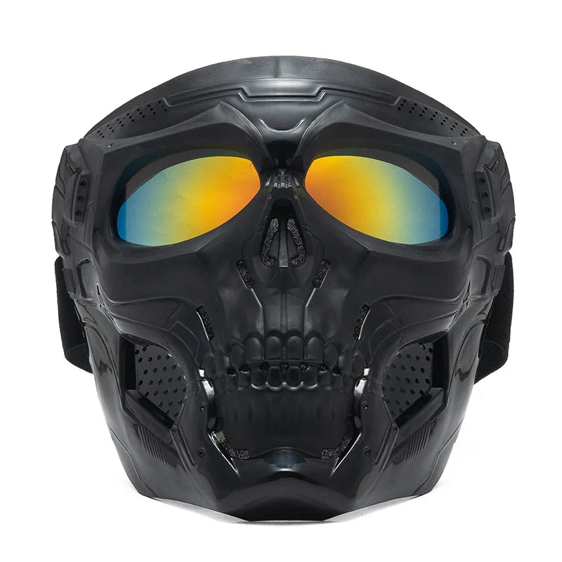 Cool Skull Horror Helmet Mask with Goggles for Off-Road Motorcycle Riding