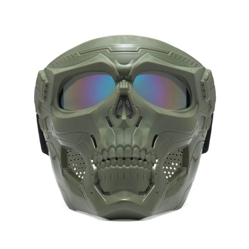 Cool Skull Horror Helmet Mask with Goggles for Off-Road Motorcycle Riding