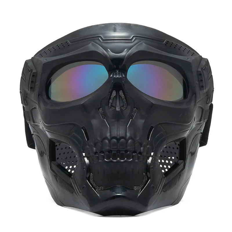 Cool Skull Horror Helmet Mask with Goggles for Off-Road Motorcycle Riding