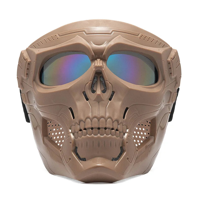 Cool Skull Horror Helmet Mask with Goggles for Off-Road Motorcycle Riding