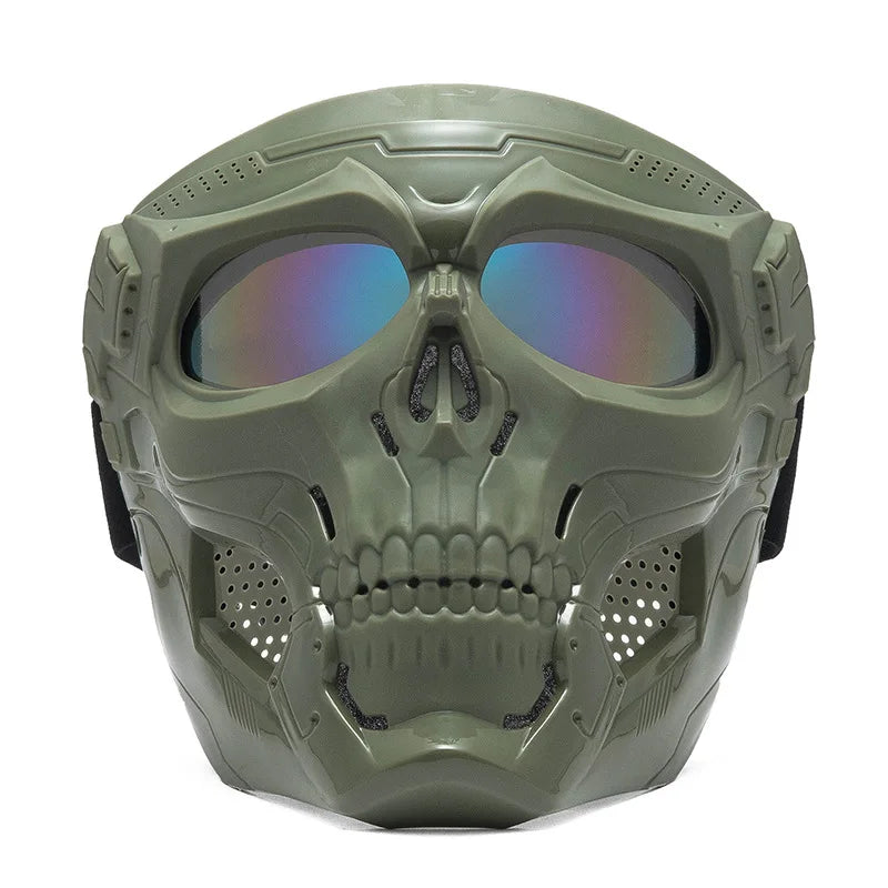 Cool Skull Horror Helmet Mask with Goggles for Off-Road Motorcycle Riding