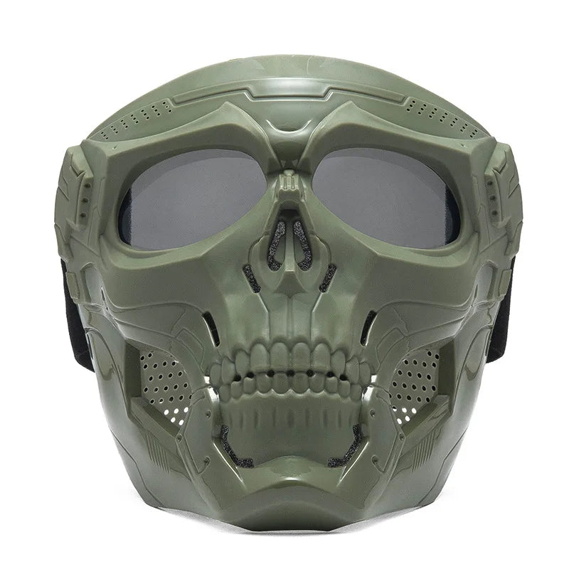 Cool Skull Horror Helmet Mask with Goggles for Off-Road Motorcycle Riding